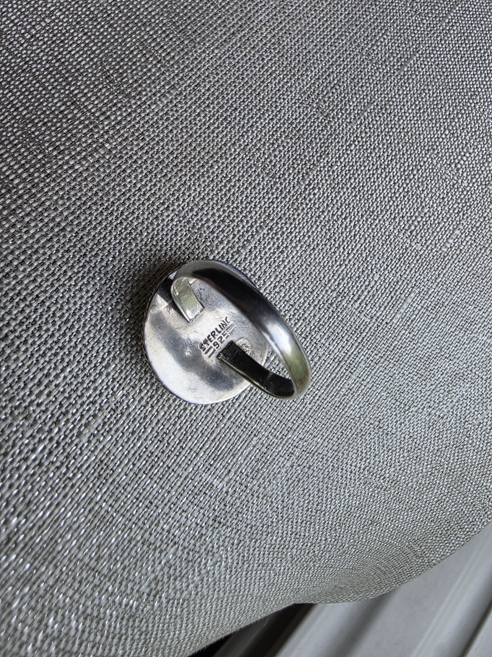 Sterling Silver Black Onyx Oval Men's Ring Size 11.5 - Picture 10 of 16